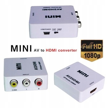 Konwerter sygnału 3x Cinch RCA 1080 do HDMI