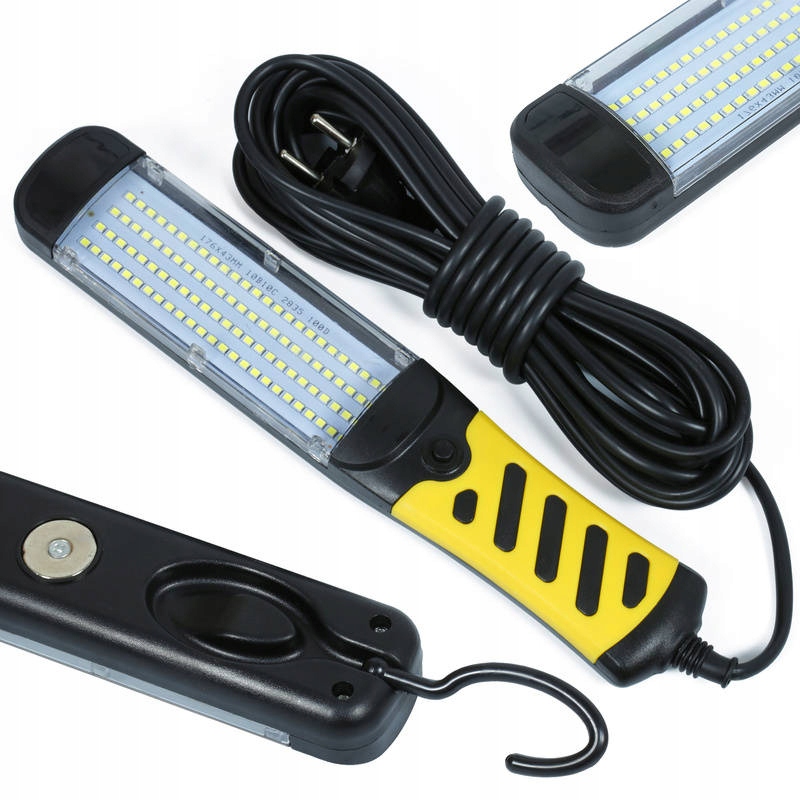 Lampa Warsztatowa Latarka 100 LED Hak Kabel 8 M