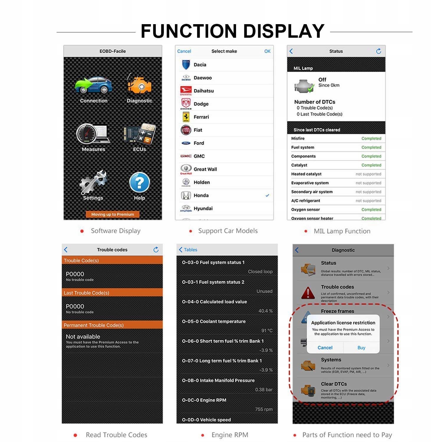 ELM327 iCar2 Vgate OBD2 Interfejs Bluetooth