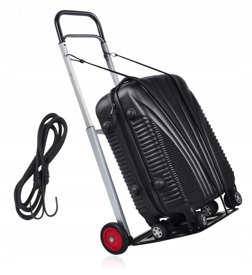 Lekki Wózek Transportowy Młynarka Składany Aluminium Magazynowy Mocny 90kg