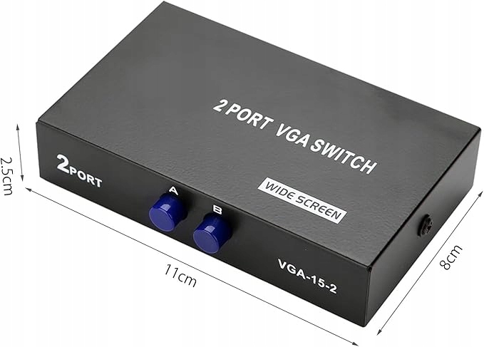 Switch Przełącznik VGA 2 x 1 Monitory FullHD