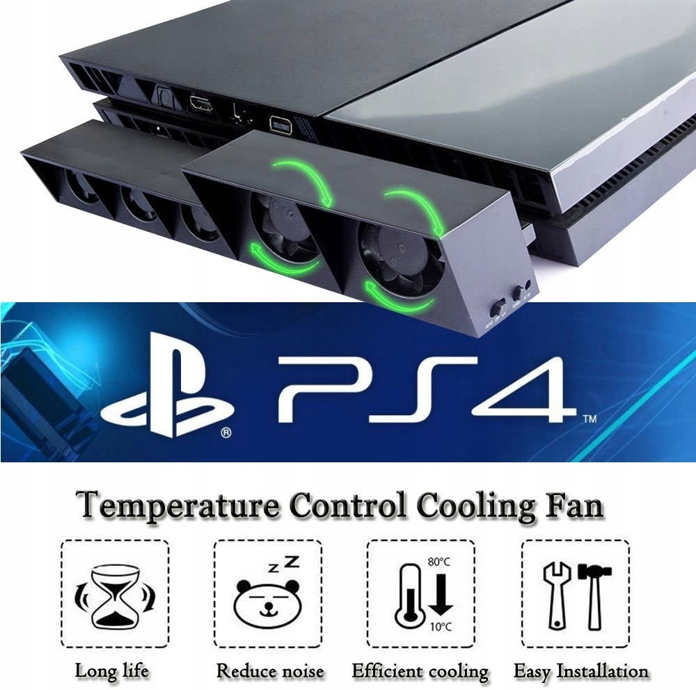 Wentylatory chłodzenie konsoli PS4 Fat Classic Fun