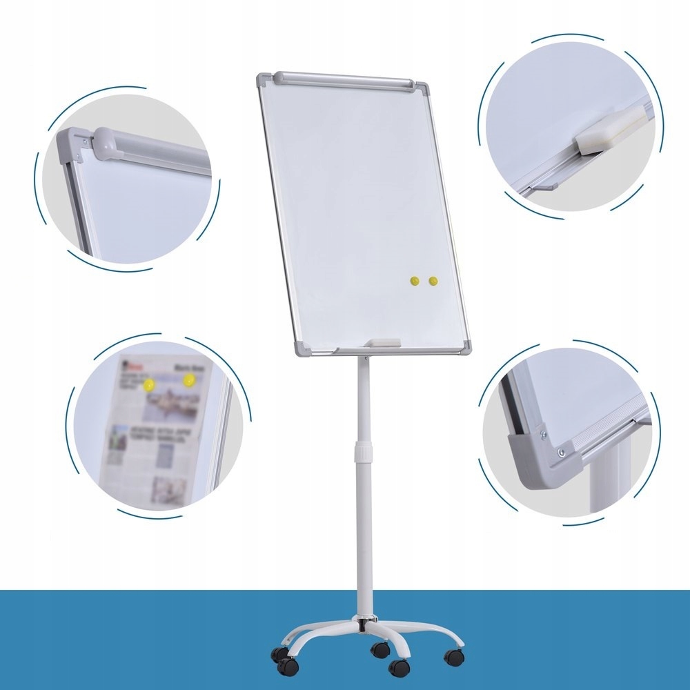 Flipchart magnetyczny mobilny 70x100 + GRATISY
