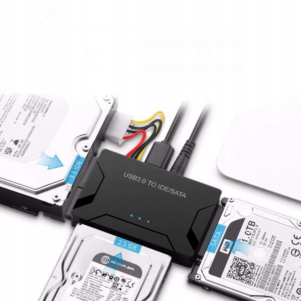 Adapter MOSTEK Dysków USB 3.0 SATA IDE 2.5 3.5