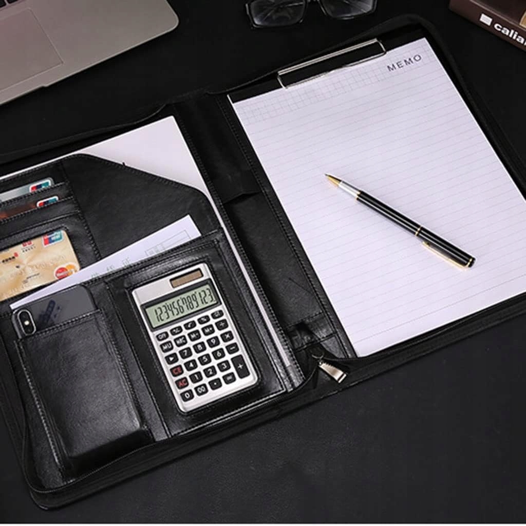 Elegancki Biwuar Aktówka Teczka Biznesowa Multi Organizer A4