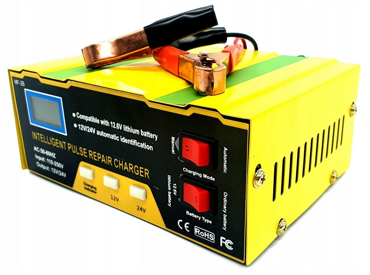 PROSTOWNIK SAMOCHODOWY DO AKUMULATORÓW 12V 24V 14a