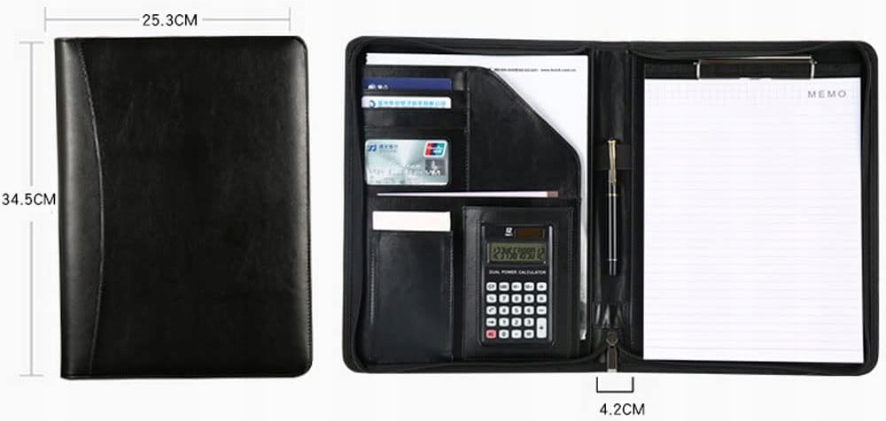 Elegancki Biwuar Aktówka Teczka Biznesowa Multi Organizer A4