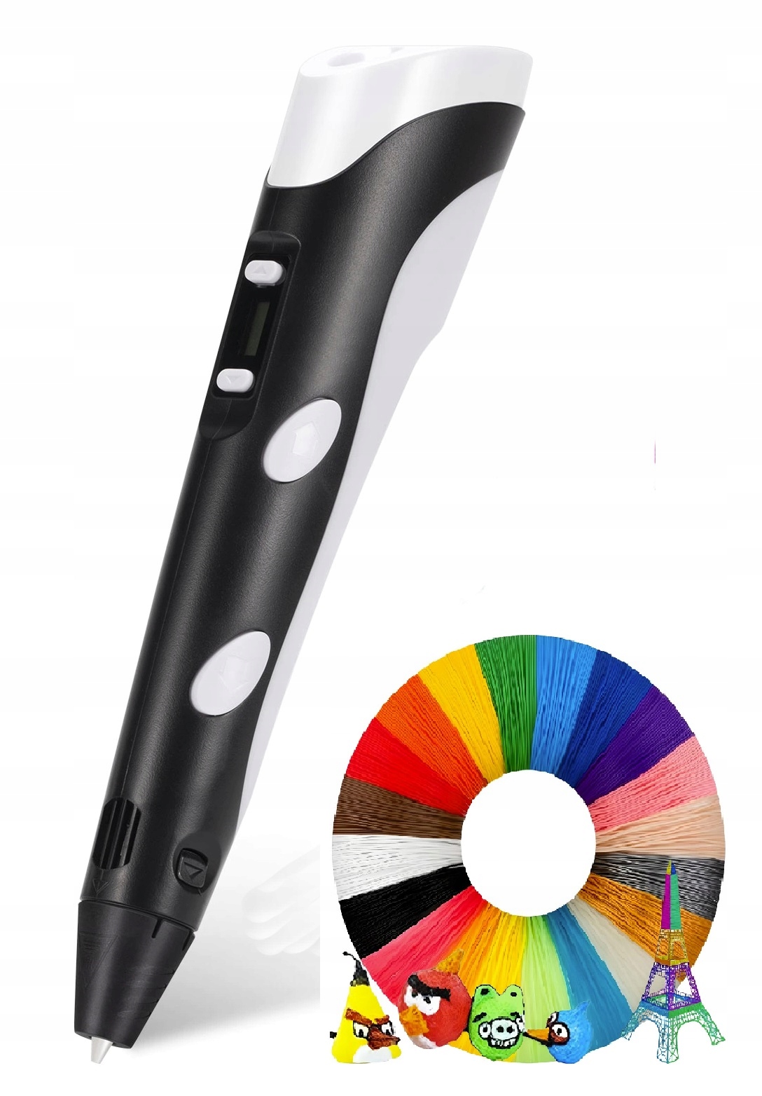 DŁUGOPIS DRUKARKA 3D PEN ZESTAW + WKŁADY 9 METRÓW CZARNY