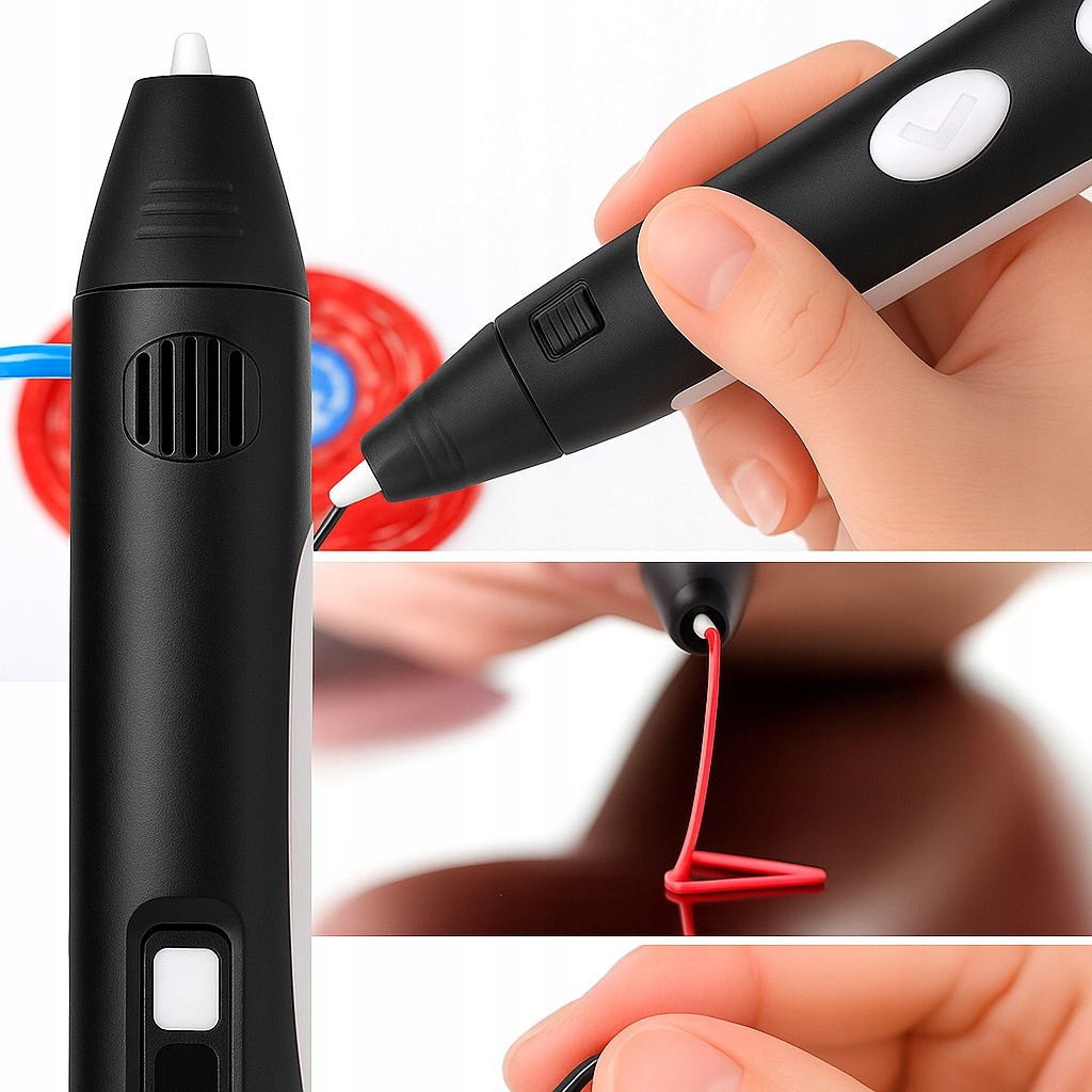 DŁUGOPIS DRUKARKA 3D PEN ZESTAW + WKŁADY 9 METRÓW CZARNY