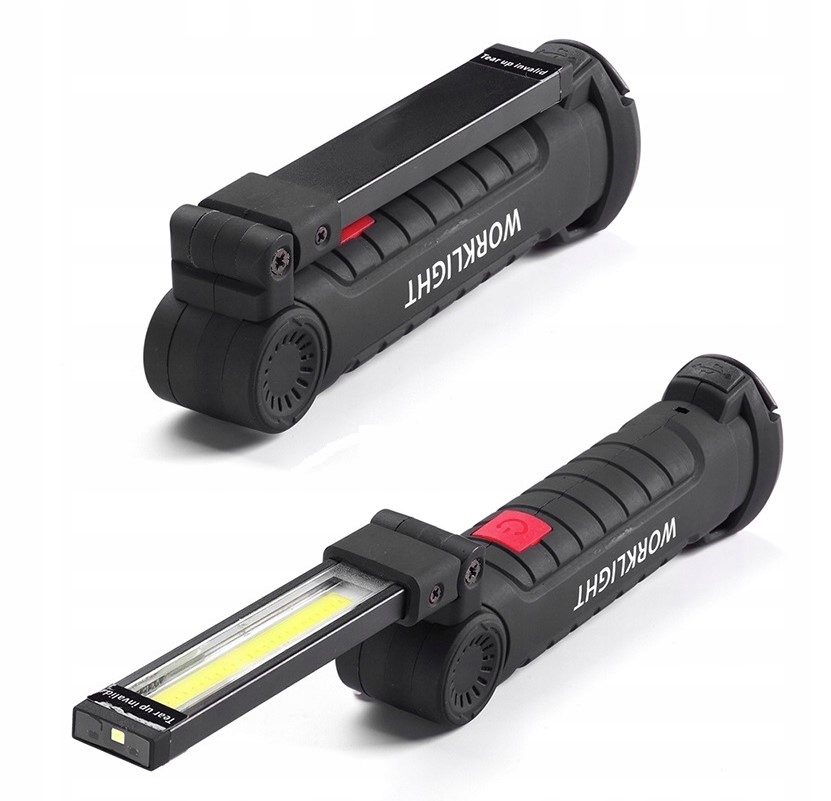 DUŻA LAMPA LATARKA WARSZTATOWA LED COB MAGNES USB