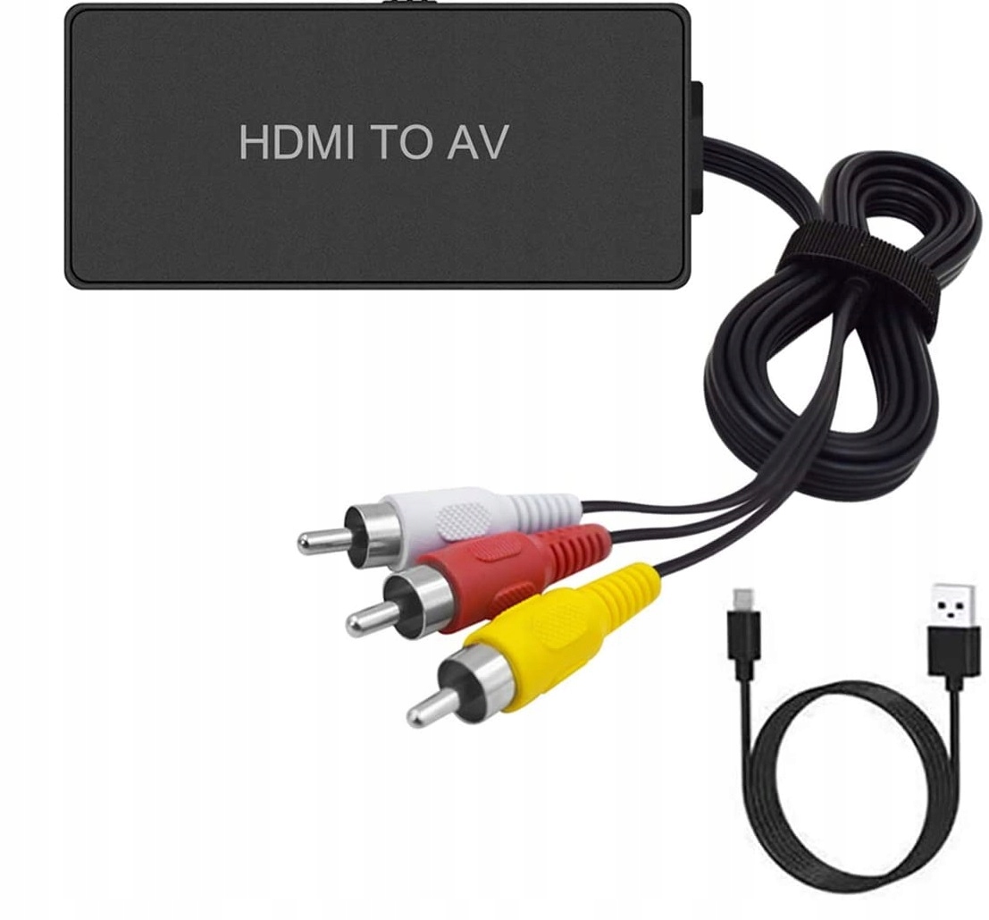 Konwerter HDMI do RCA Adapter AV CINCH CVBS