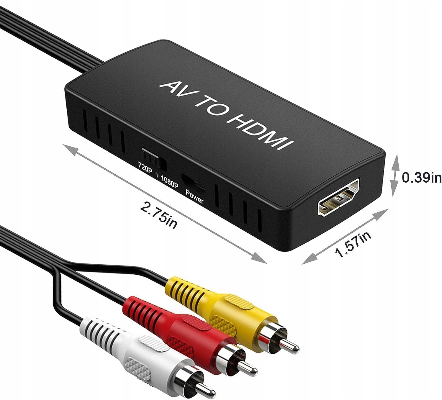 Konwerter RCA DO HDMI Adapter AV CINCH CVBS