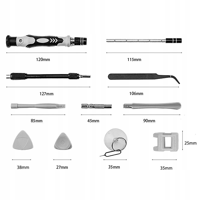 ZESTAW ŚRUBOKRĘTÓW PRECYZYJNYCH TORX BITY 115w1