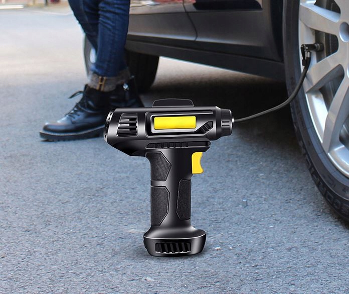 KOMPRESOR SAMOCHODOWY Pompka Sprężarka 12V LED LCD