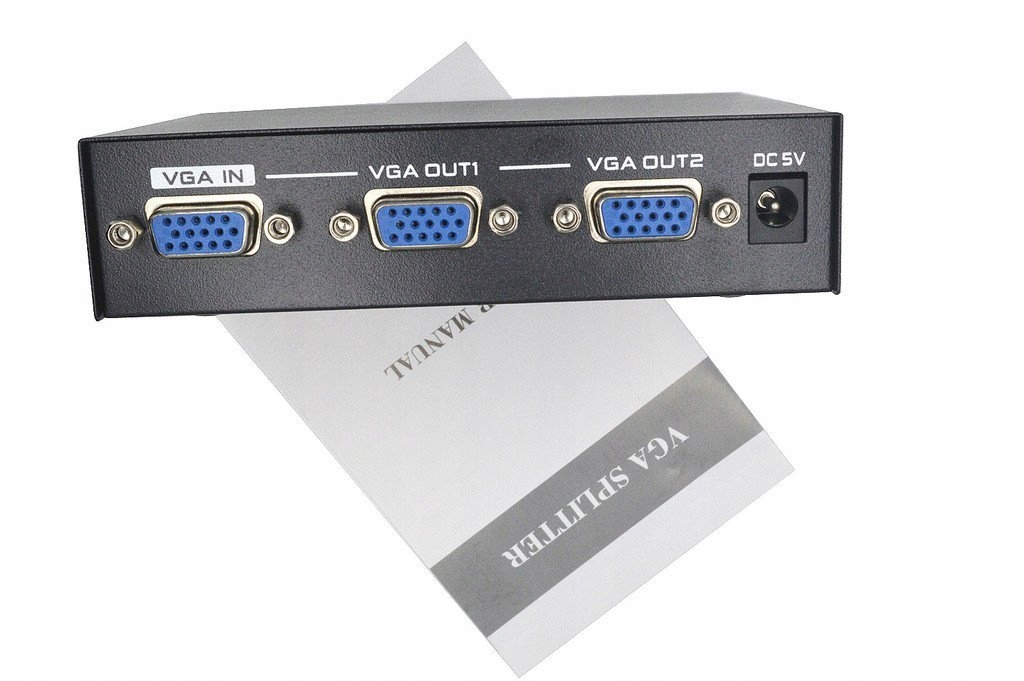 Splitter Rozdzielacz VGA 1 x 2 Monitory FullHD