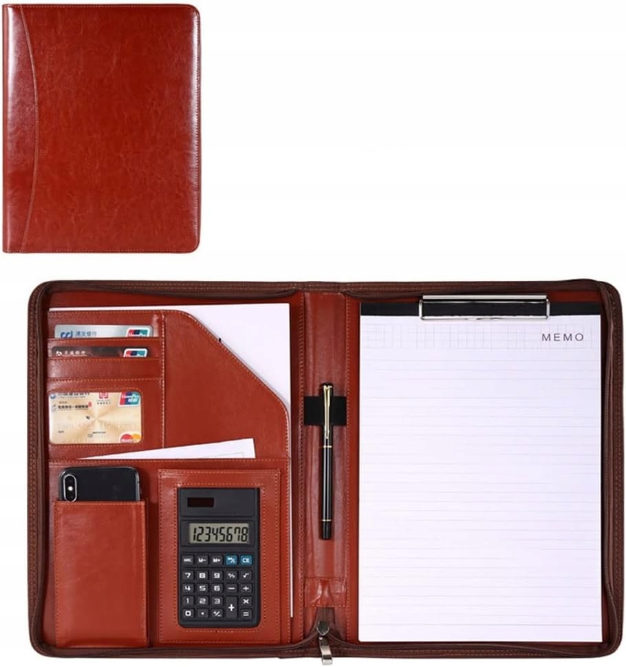 Elegancki Biwuar Aktówka Teczka Biznesowa Multi Organizer A4