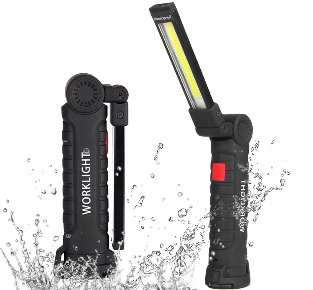 DUŻA LAMPA LATARKA WARSZTATOWA LED COB MAGNES USB