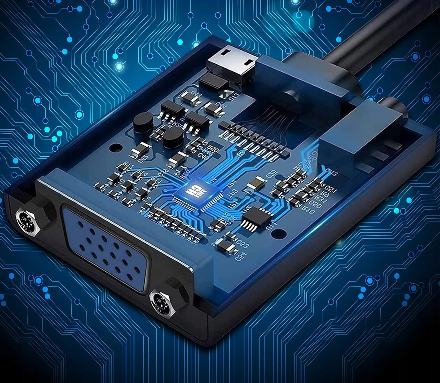 Adapter Konwerter z HDMI do VGA kabel DSUB