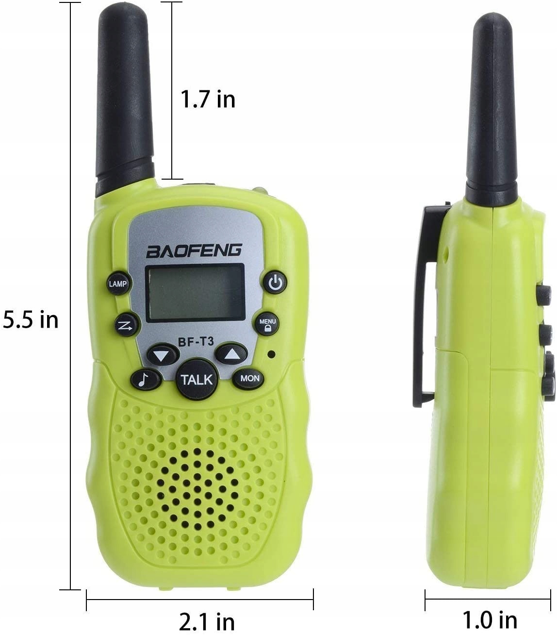 Baofeng 2x Krótkofalówka BF-T3 Walkie-Talkie PMR Zielony