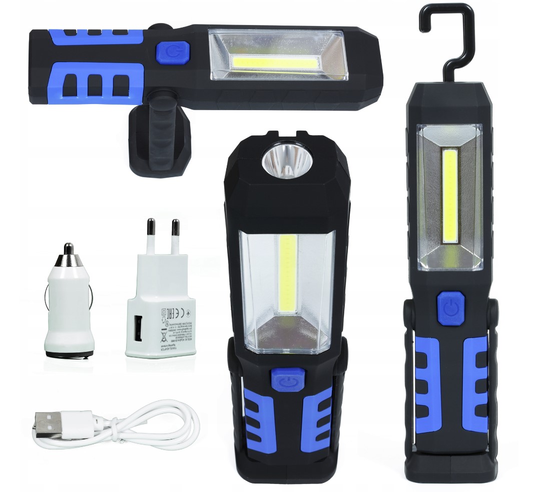MOCNA LAMPA WARSZTATOWA LATARKA 3w1 LAMPKA LED COB