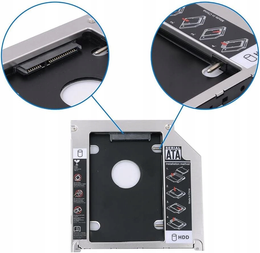 Kieszeń na drugi dysk ramka 2,5 HDD SSD SATA 12,7
