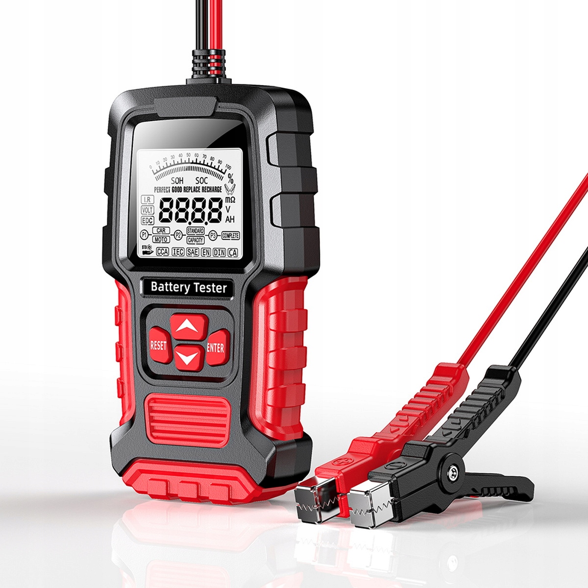 CYFROWY TESTER DO AKUMULATORÓW BATERII 12V 24V FOXSUR FBT-300 3Ah - 400Ah