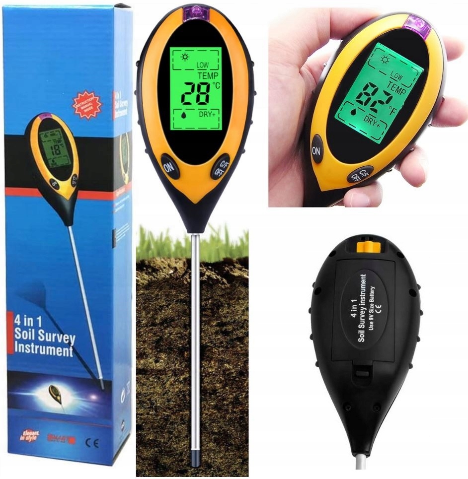 KWASOMIERZ GLEBOWY 4w1 TESTER MIERNIK PH ZIEMII