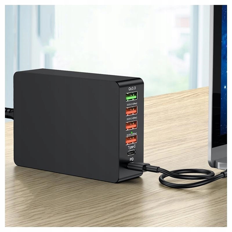 Szybka Ładowarka sieciowa 6 USB C PD 20W QC3.0 65W