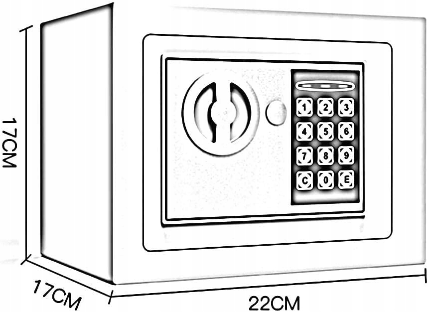 SEJF KASETKA NA ZAMEK ELEKTRONICZNY CYFROWY SZYFR klucz RÓŻOWY