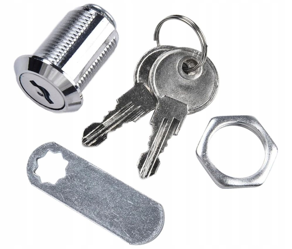 Zamek Krzywkowy Do Skrzynki na Listy Szafki Kasetowy 2x Klucz 30mm