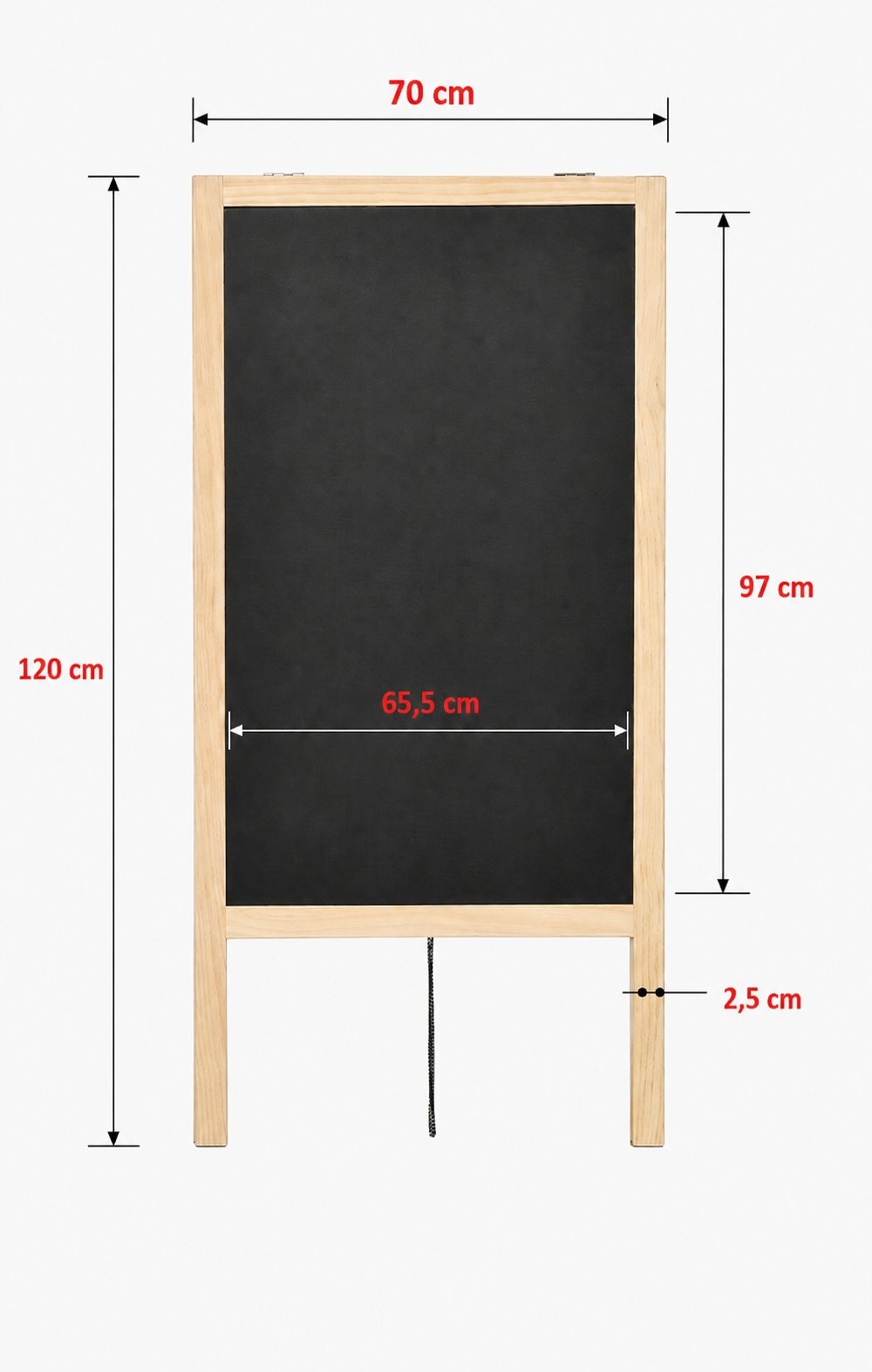 DUŻY Potykacz Reklamowy Kredowy Zewnętrzny Stojak Dwustronny Tablica 120x70