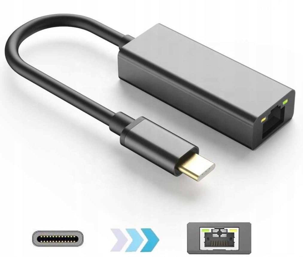 ADAPTER USB-C LAN ETHERNET RJ45 GIGABIT 1000 Mbps