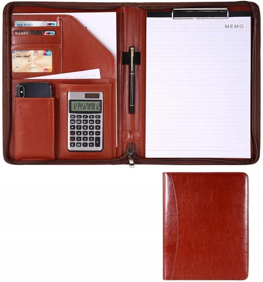 Elegancki Biwuar Aktówka Teczka Biznesowa Multi Organizer A4