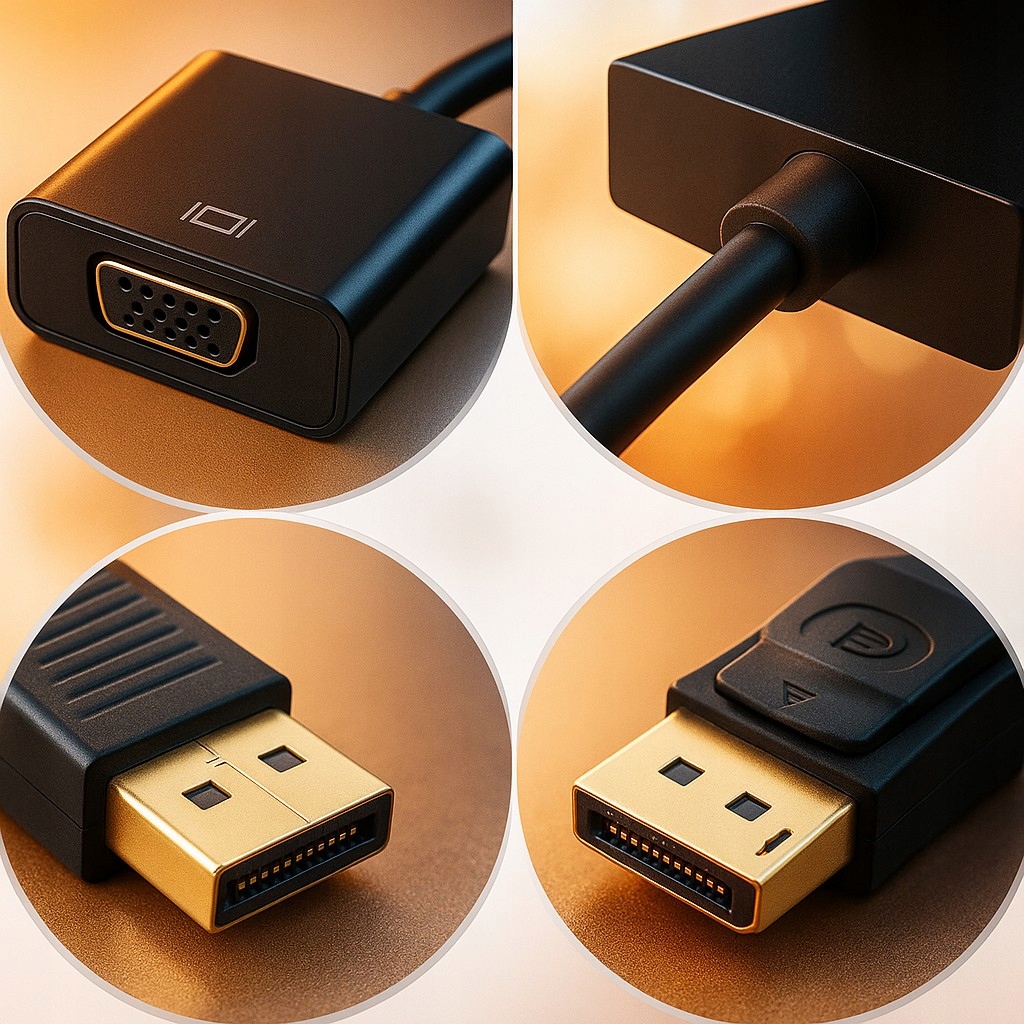 Adapter Konwerter DisplayPort DP do VGA DSUB