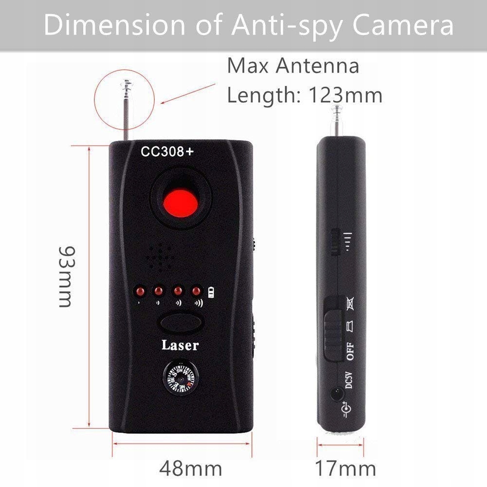 Wykrywacz Podsłuchów detektor Kamer CC308+ GPS GSM