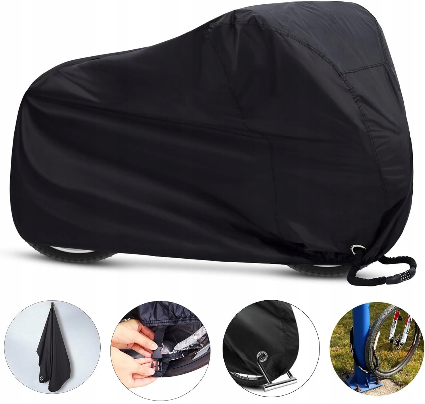 POKROWIEC NA ROWER 2 ROWERY SKUTER PLANDEKA WODOODPORNA ZIMA/LATO + ETUI