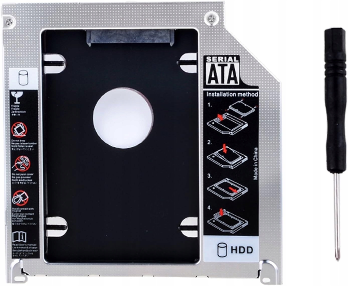 Kieszeń na drugi dysk ramka 2,5 HDD SSD SATA 12,7