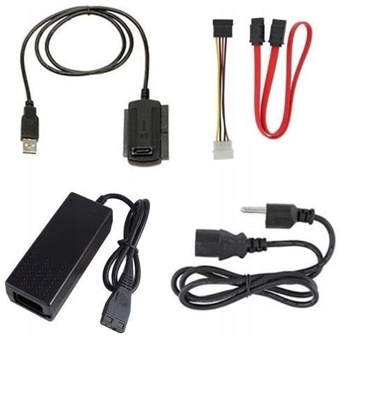 ADAPTER DYSK ATA IDE 2.5 3.5 SATA USB 2,5A zasilacz