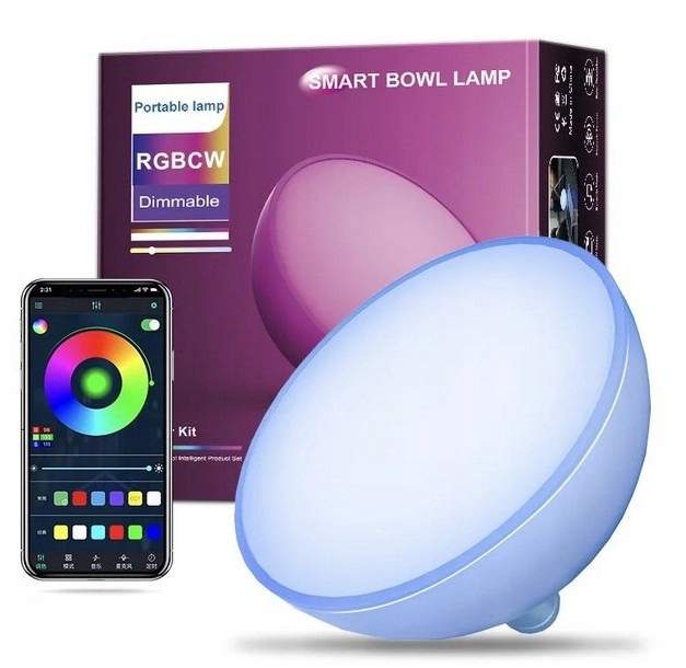 Inteligentna Lampa do Domu Biurkowa Nocna TUYA WiFi RGBW Nastrojowa