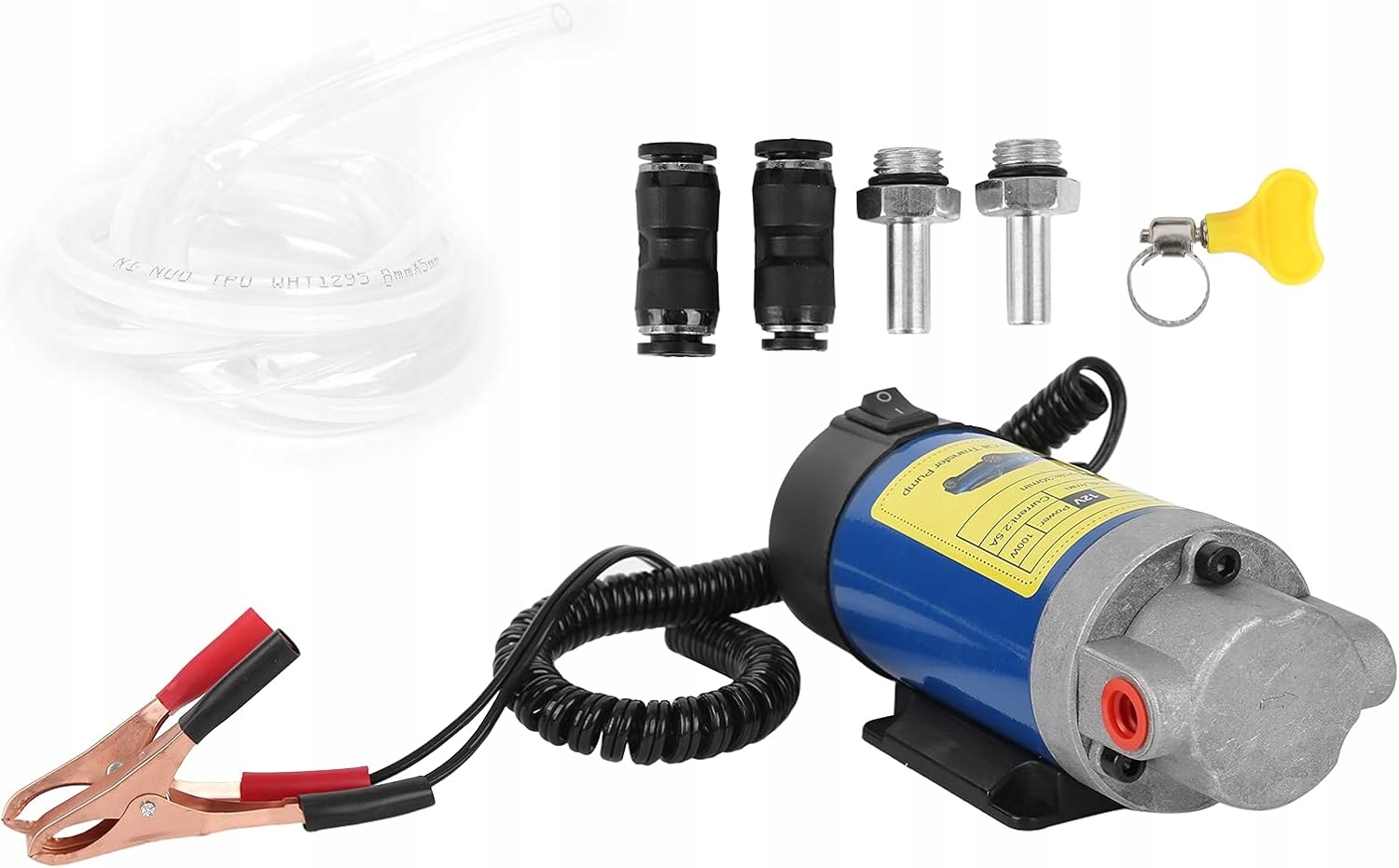 Elektryczna Pompka do Spuszczania Paliwa Oleju Pompa Przepływowa 12V 100W