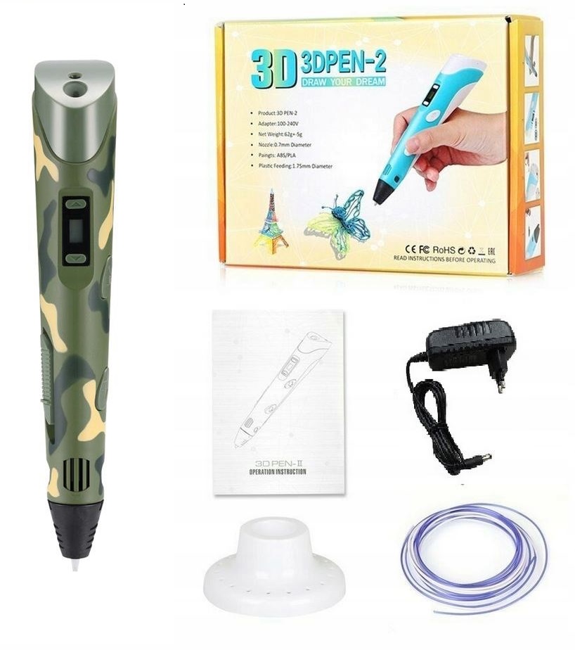 DŁUGOPIS DRUKARKA 3D PEN ZESTAW + WKŁADY 9 METRÓW MORO