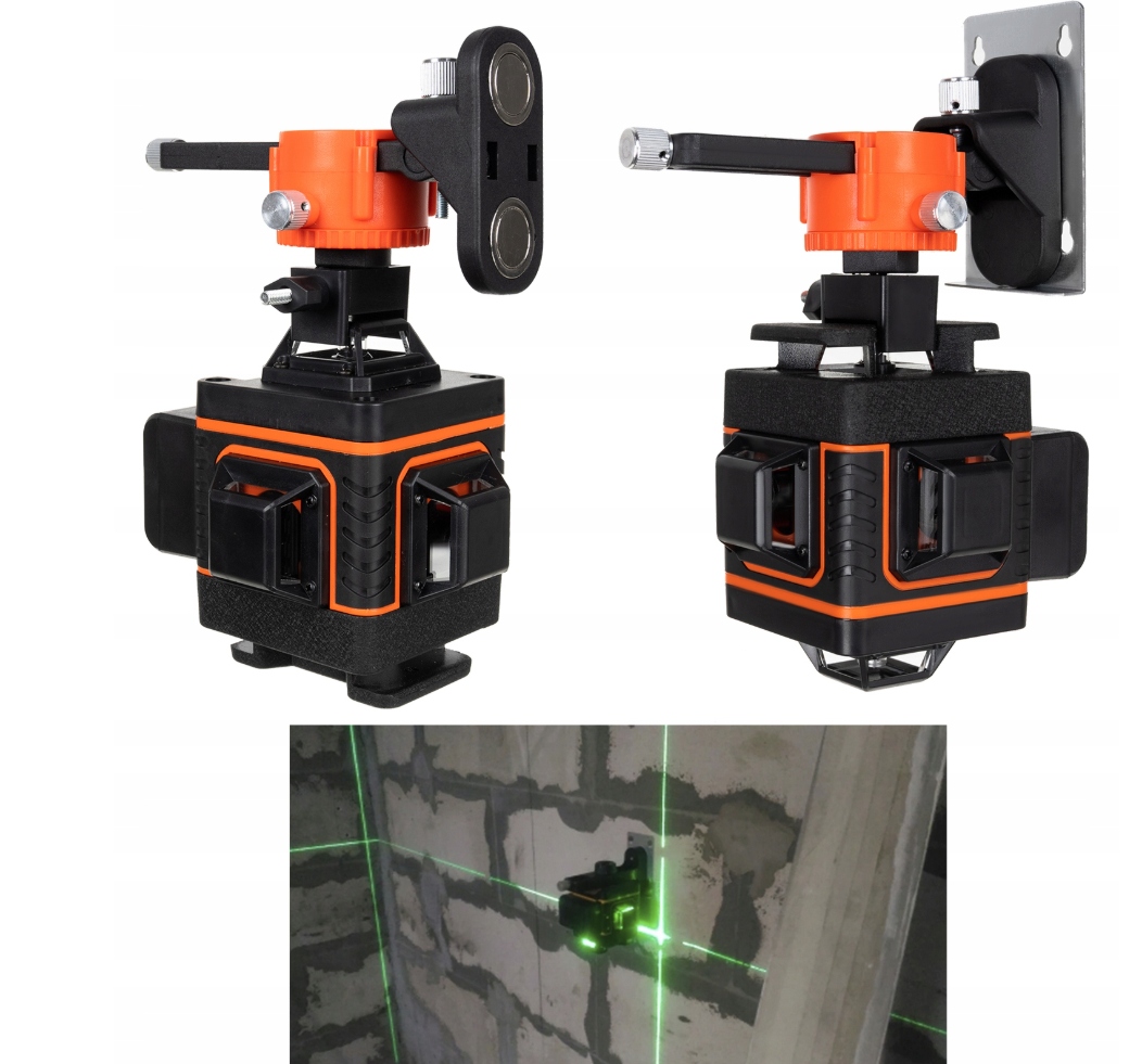 Poziomica Laserowa Płaszczyznowa 4D Anytech Zielony Laser Krzyżowy 360°