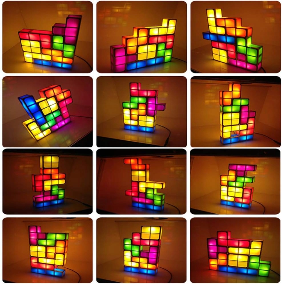 TETRIS lampka nocna LED układanka