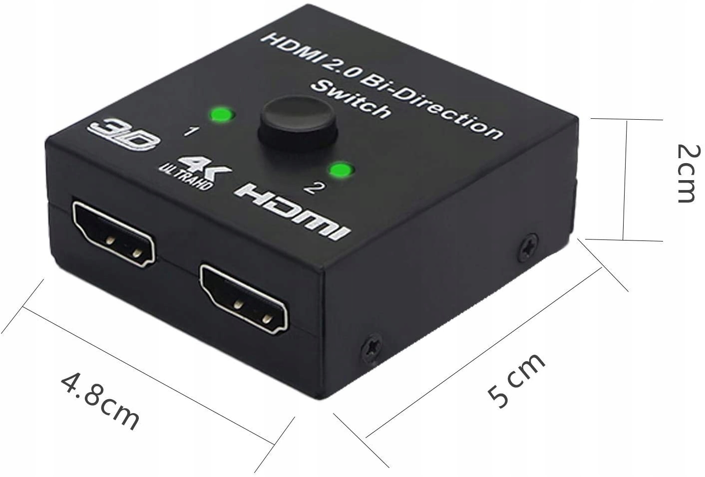 Switch HDMI 2x1 Rozdzielacz Splitter 4Kx2K full HD
