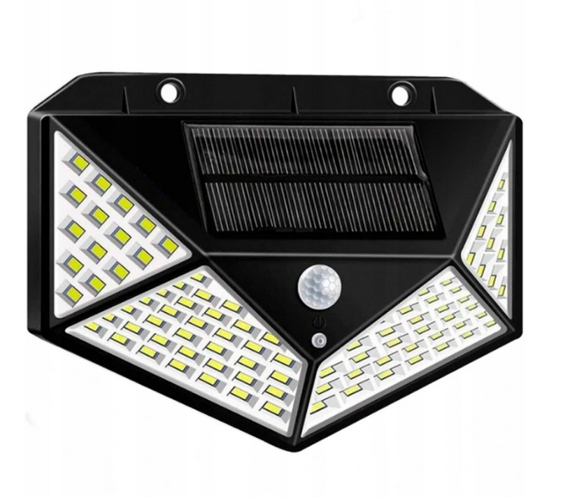 LAMPA SOLARNA Z CZUJNIKIEM RUCH I ZMIERZCHU 100LED