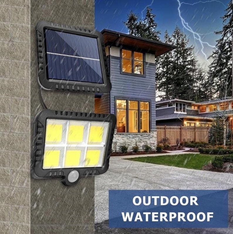 LAMPA SOLARNA Z CZUJNIKIEM RUCH I ZMIERZCHU 120LED