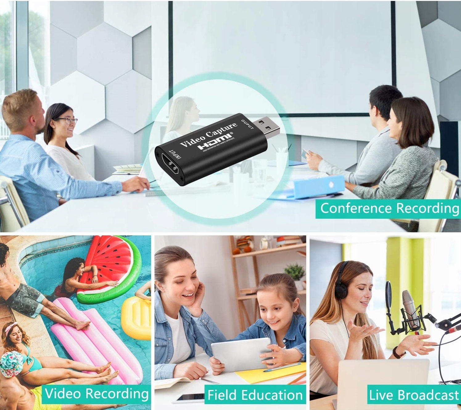 Grabber HDMI Nagrywarka Obrazu do PC USB Streaming
