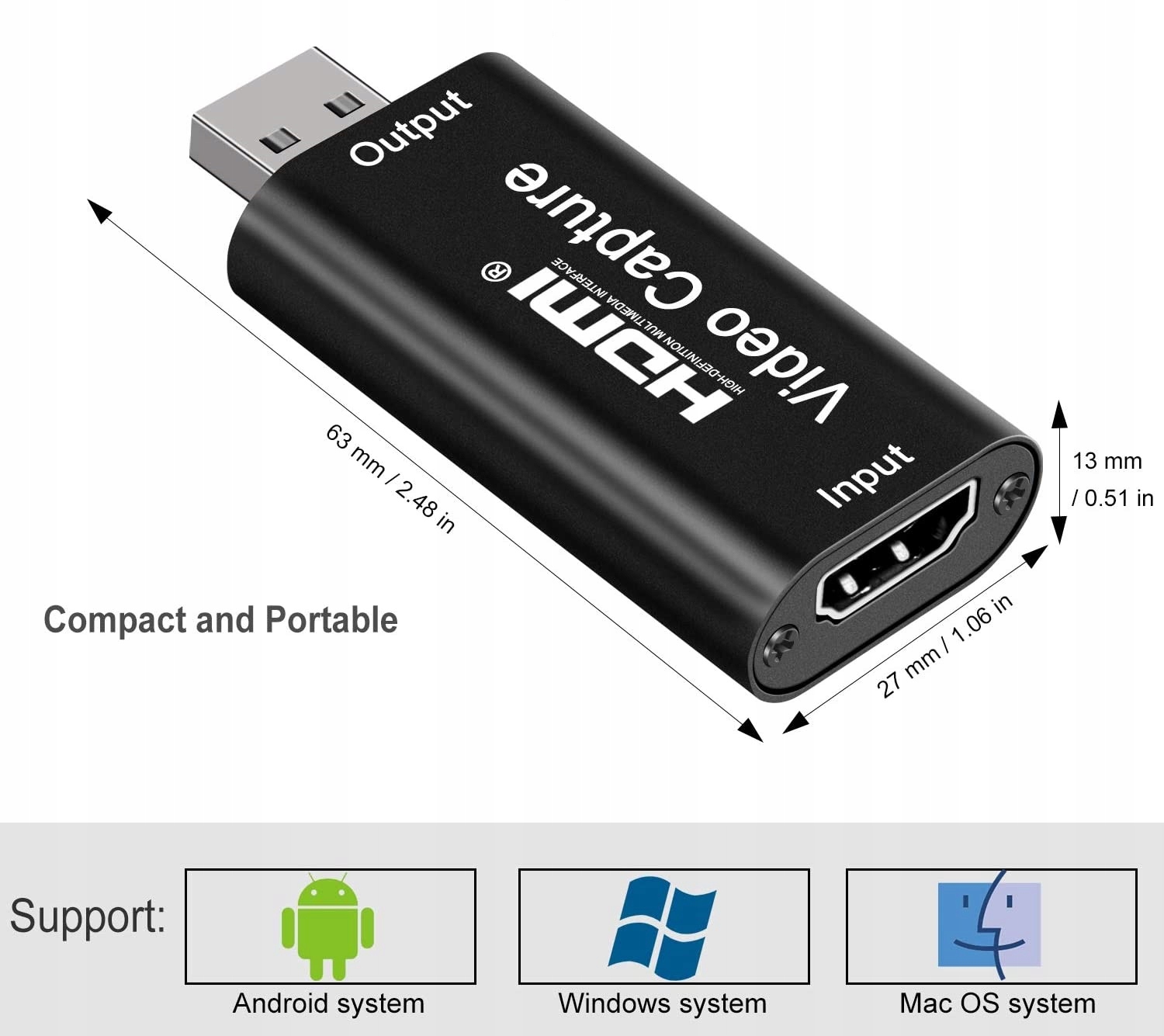 Grabber HDMI Nagrywarka Obrazu do PC USB Streaming