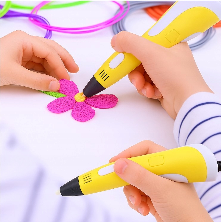 DŁUGOPIS DRUKARKA 3D PEN ZESTAW + WKŁADY 9 METRÓW ŻÓŁTY