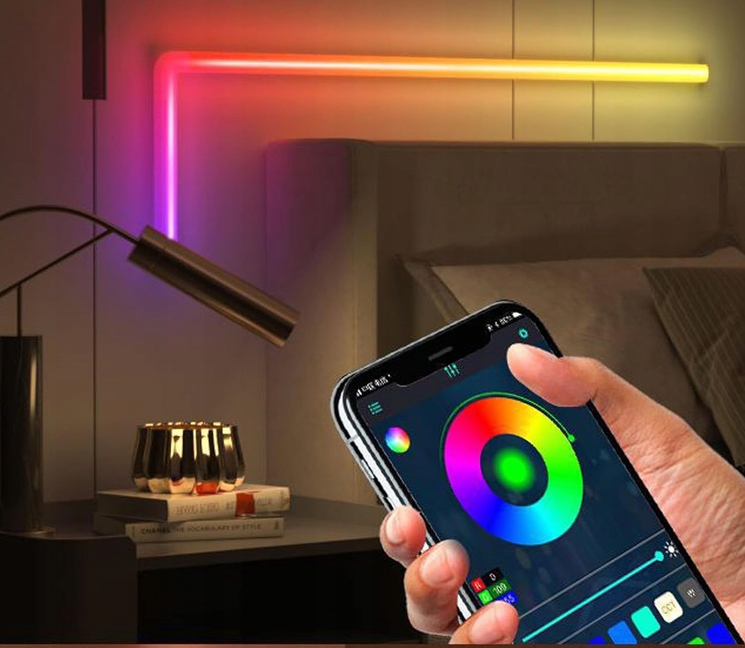 Inteligentne Panele LED 3+2 Lampa Ścienna LIGHTBAR RGBIC WiFi GLIDE WALL